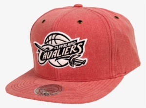 Ness Cleveland Cavaliers Red Overwashed Snapback - Cleveland Cavaliers