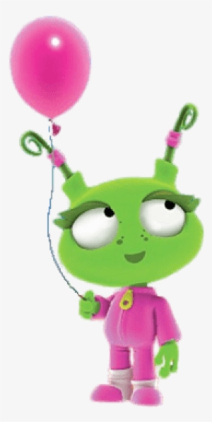 Ema Holding A Pink Balloon - Rob El Robot Ema