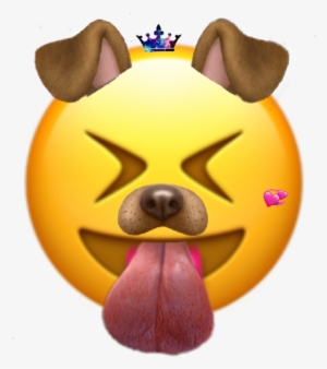 Emotion Emotions Emoji Emojis Smile Dogfilter Whatsapp - Emoji With Dog Filter