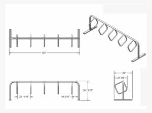 Hanger Bike Rack By Ultraplay, - Diagram