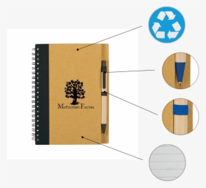 Recycled Notebook Eco-friendly Pen Elastic Pen Loop - Notebook