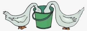 Geese Eating From A Bucket Clipart Png For Web