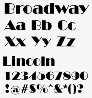 File - Broadway Charset - Svg - Broadway Font