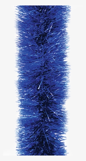 Tinsel Fluffy Blue With Silver Tips - Мишура Пушистая