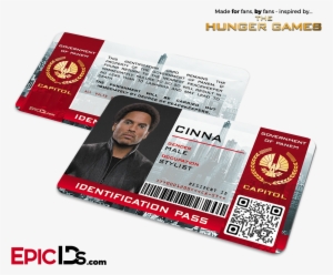 The Hunger Games Inspired Capitol Identification Card - Capitol Hunger Games Id Card