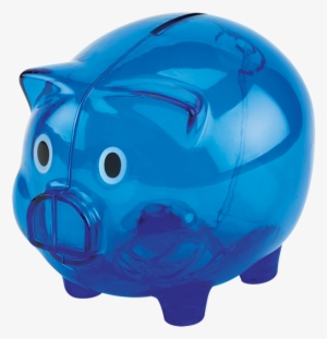 Main - Blue Clear Piggy Bank