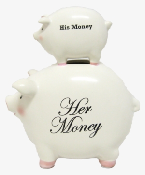 Ceramic "his Money & Her Money" Piggy Bank 8"h 2 Pc - Merry Christmas Pillow Case