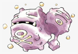 Weezing Pokemon Red And Green Official Game Art Render - Pokemon Weezing