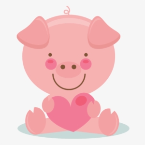 Clip Freeuse Library Daily Freebie Miss Kate Cuttables - Cute Pig Cartoon Png
