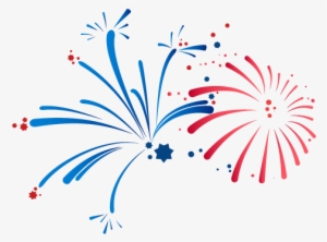 Red White And Blue Fireworks Png Download - Fireworks
