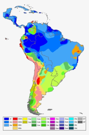 Map Of South America According To Köppen Climate Classification - South America Ethnic Map