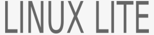 Linux Lite Dark Text Logo - Monochrome