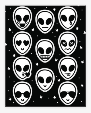 Alien Emoji Sticker/decal Sheet - Imagenes De Aliens Emojis