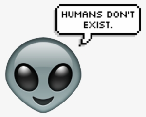 15 Notes Transparent Alien Transparent Alien Emoji - Spock Sticker