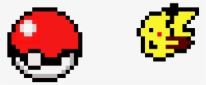 Pokeball And Pikachu - Pokeball Pixel Art Png