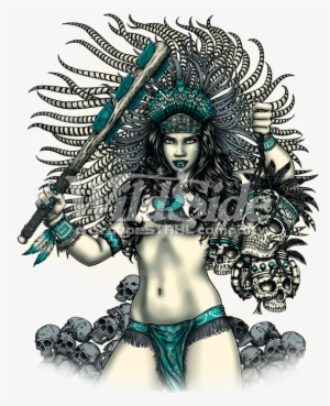 Aztec Warrior Woman - Custom Made Shirt Tank Top Princess Warrior Regular