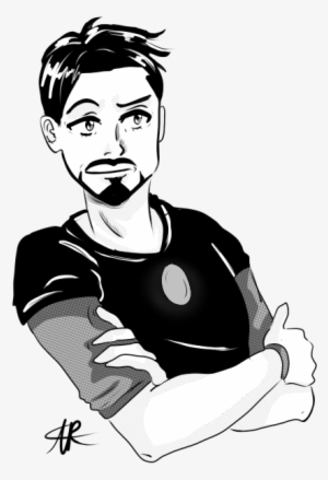 A Manga Style Tony Stark For All Your Manga Style - Illustration  Transparent PNG - 425x649 - Free Download on NicePNG