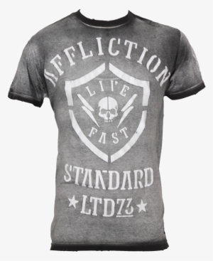 affliction stonewall tee grey - active shirt