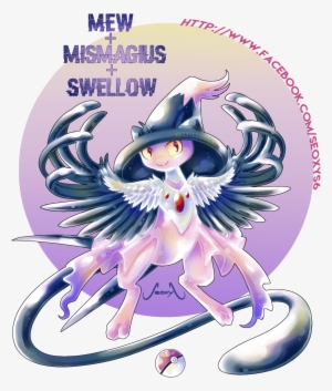 Mew Mismagius Swellow A Commission For Someone On Facebook - Mew And Sylveon Fusion