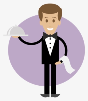 Png Library Super Simple Illustration On Behance - Waiter Clipart Png