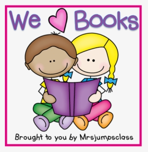 We Love Books Linky - Sharing A Book Clipart