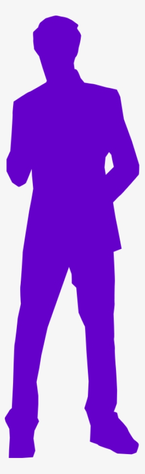 A Man In A Suit - Purple Man Silhouette