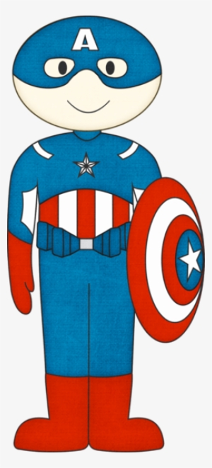 Captain America Cute Clipart - Superhero