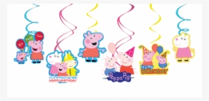 Peppa Pig Swirls Hanging Set Of 6 - Illustration