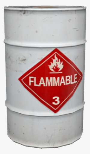 Explosive Barrel - Division 2.1 Flammable Gas Placard - Worded - Laminated