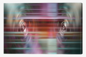 Music Speakers With Light Streaks Canvas Print • Pixers® - Emotion Sound