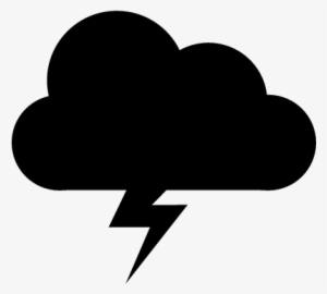 Cloud With Thunderbolt Vector - Cloud With Thunderbolt