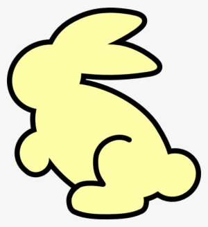 Soft Yellow Bunny Clip Art - Rabbit Black And White