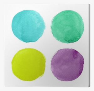 Bright Watercolor Circles For Design Canvas Print • - Design