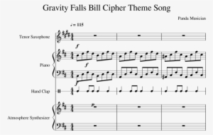 Gravity Falls Bill Cipher Theme Song Sheet Music Composed - Tim Rice-oxley