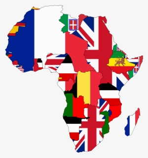 flag map of colonial africa - colonial africa flag map