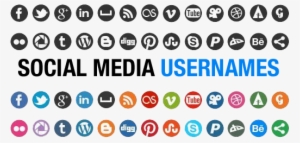 Usernames - Alternative Social Media Icons