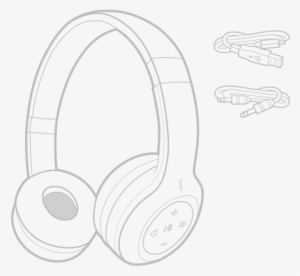Drawing Headphones Png Transparent - Headphones