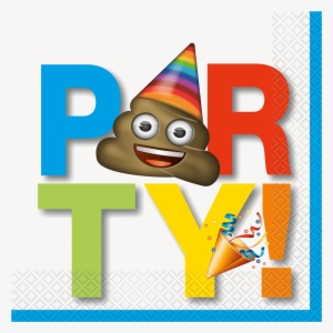 Emoji Napkin - Poop Emoji Emoji Clipart Birthday