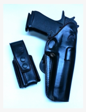 Leather Paddle Owb Holster With Extra Mag Pouch For - Handgun Holster