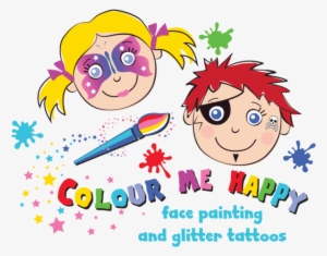 Banner Free Face Painting Clipart - Face Painting Cartoon Png