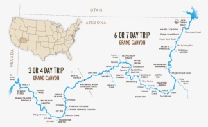 Grand Canyon Rafting - Grand Canyon Colorado River Map