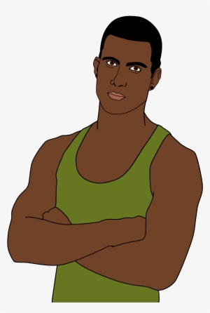 Clipart Black And White Elbow Clipart Muscle Man - Cartoon