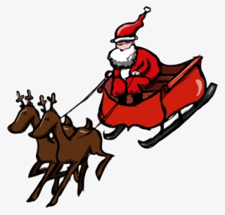 Christmas,comic Claus,sleigh, - Santa Claus Clipart Cars