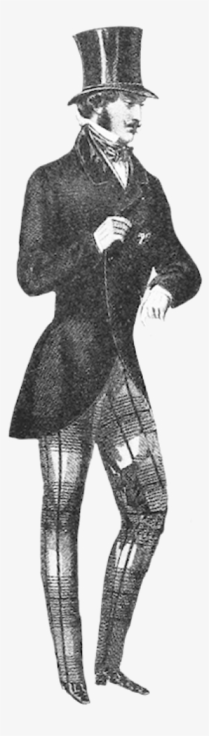 Victorian Clip Art Man With Top Hat - Victorian Era Man Clipart