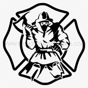 Fireman Shield Axe - Maltese Cross .png