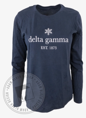 Delta Gamma Snowflake Longsleeve - Long-sleeved T-shirt