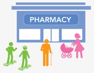 Vector Black And White Library Pharmacies Something - Retail Pharmacy Pharmacy Clip Art