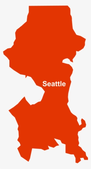 Seattle, Washington - Seattle City Map Outline