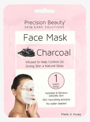 Precision Beauty 5 Pack Korean Facial Mask, Charcoal - Skin Care Face Mask Png