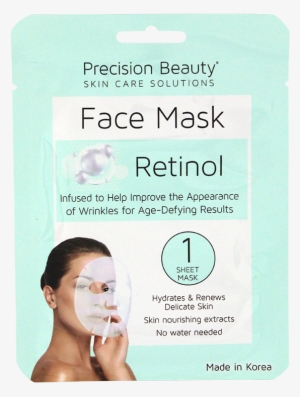 Precision Beauty 5 Pack Korean Facial Mask, Retinol - Precision Beauty Face Mask
